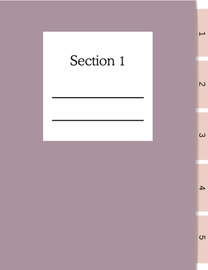 Section label on a purple background with a ruler on the side