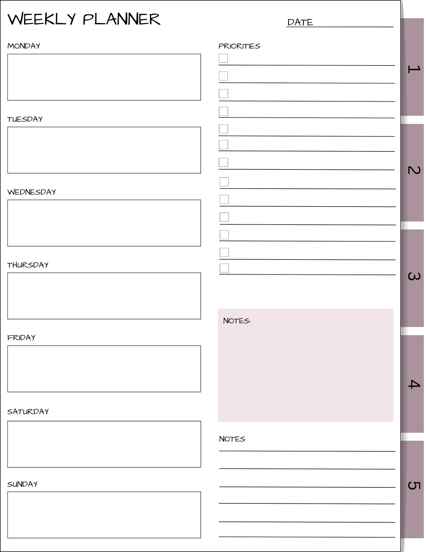 Digital-Vintage-Junk style Journal Planner with hyperlinks 8.5" x11"